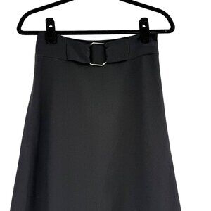Hugo Boss Womens Black Belted Skirt Size 6 Elegant & Timeless